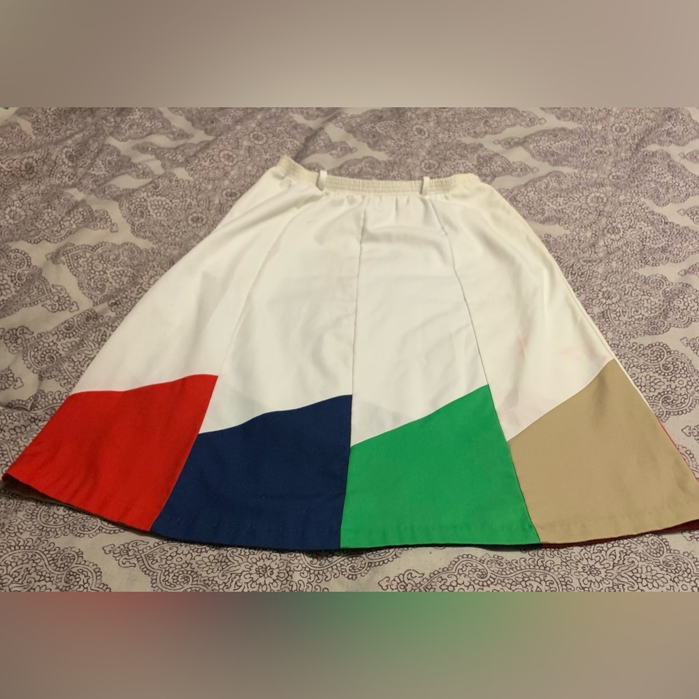 Vintage 70’s Tumbleweeds poly/cotton blend A-line skirt with pockets!! Medium